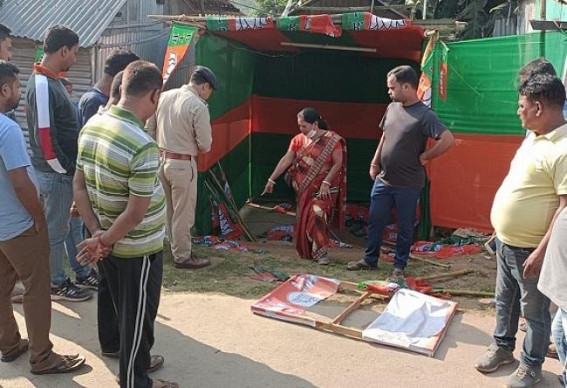 Amid hundreds of Attacks on Opposition by BJP hooligans, Tripura Police Arrested Opposition Party Workers : Without Evidence, based on BJP's complaint, four TMC workers arrested in Agartala : CCTV footage yet to be shared with media